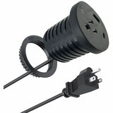 Lorell Power Grommet Insert, Black, 120 V AC/12 A Desktop (LLR34003) Each