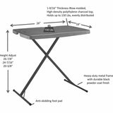 Lorell Table Tray, 150 lb Capacity, 1.50" Table Top Thickness, 26.80" x 26" x 18", Black, Height Adjustable (LLR66662) Each
