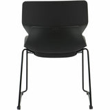 Lorell Dex Sled-Base Chair, Black, Polyurethane Seat Material, Molded Plastic Back Material, Metal Frame Material (LLR62600) Each