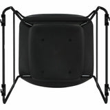 Lorell Dex Sled-Base Bistro Chair, Black, Polyurethane Seat Material, Molded Plastic Back Material, Metal Frame Material (LLR62601) Each