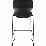 Lorell Dex Sled-Base Bistro Chair, Black, Polyurethane Seat Material, Molded Plastic Back Material, Metal Frame Material (LLR62601) Each