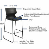 Lorell Dex Sled-Base Bistro Chair, Black, Polyurethane Seat Material, Molded Plastic Back Material, Metal Frame Material (LLR62601) Each