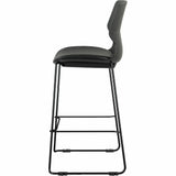 Lorell Dex Sled-Base Bistro Chair, Black, Polyurethane Seat Material, Molded Plastic Back Material, Metal Frame Material (LLR62601) Each