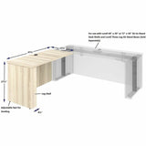 Lorell Essentials Sit-Stand Return Shells, 27.5" x 47.3" x 23.6", Finish: Modern Elm (LLR66378) Each