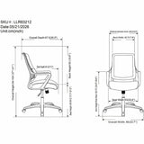 Lorell Fixed-Arm Mesh-Back Conference Chair, Mesh Back Material, 5-star Base, Black, Armrest (LLR63212) Each