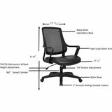 Lorell Fixed-Arm Mesh-Back Conference Chair, Mesh Back Material, 5-star Base, Black, Armrest (LLR63212) Each