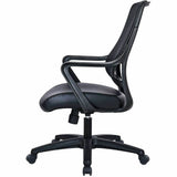 Lorell Fixed-Arm Mesh-Back Conference Chair, Mesh Back Material, 5-star Base, Black, Armrest (LLR63212) Each