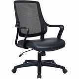 Lorell Fixed-Arm Mesh-Back Conference Chair, Mesh Back Material, 5-star Base, Black, Armrest (LLR63212) Each