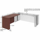 Lorell Essentials Sit-Stand Return Shells, 27.5" x 47.3" x 23.6", Finish: Mahogany (LLR69369) Each