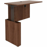 Lorell Essentials Sit-Stand Return Shells, 27.5" x 47.3" x 23.6", Finish: Walnut (LLR69965) Each
