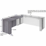Lorell Essentials Sit-Stand Return Shells, 27.5" x 47.3" x 23.6", Finish: Weathered Charcoal (LLR69528) Each
