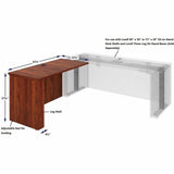 Lorell Essentials Sit-Stand Return Shells, 27.5" x 47.3" x 23.6", Finish: Cherry (LLR69425) Each
