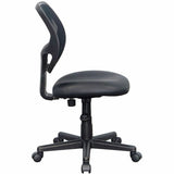 Lorell Multi-task Chairs, Black, Vinyl Seat Material, Mesh Back Material, 5-star Base (LLR82099) Each