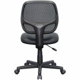 Lorell Multi-task Chairs, Black, Vinyl Seat Material, Mesh Back Material, 5-star Base (LLR82099) Each