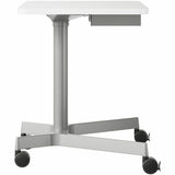 Lorell Height-Adjustable Mobile Desks with Box, 66 lb Capacity, 42.10" x 29.50" x 21.60", White, Steel (LLR84855) Each