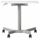 Lorell Height-Adjustable Mobile Desks with Box, 66 lb Capacity, 42.10" x 29.50" x 21.60", White, Steel (LLR84855) Each