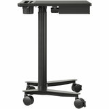 Lorell Height-Adjustable Mobile Desks with Box, 66 lb Capacity, 43.30" x 23.60" x 19.60", Black, Steel (LLR84844) Each