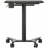 Lorell Height-Adjustable Mobile Desks with Box, 66 lb Capacity, 43.30" x 23.60" x 19.60", Black, Steel (LLR84844) Each
