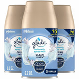 Glade Automatic Spray Refills, Aerosol, 6.2 fl oz, Clean Linen, 70 Day (SJN389270) Pack of 3