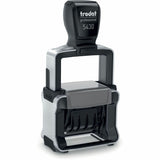 Trodat Professional 5-in-1 Date Stamp, 2" Impression Width x 1.12" Impression Length, Blue, Message/Date Stamp, 2 Line(s), 4 Bands (TDTT5430) Each