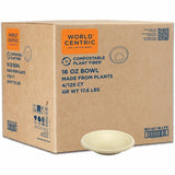 World Centric Compostable Fiber Bowl, Food, Soup, Ice Cream, Natural, Fiber Body, 4/Carton (WORBOSC16LFP) Case of 500