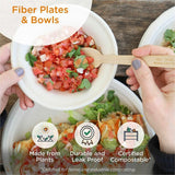 World Centric Compostable Fiber Bowl, Food, Soup, Ice Cream, Natural, Fiber Body, 4/Carton (WORBOSC16LFP) Case of 500
