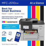Brother MFC-J5110DW Wired & Wireless INKvestment Tank Inkjet Multifunction Printer (BRTMFCJ5110DW) Each