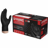Gloveworks Powder-Free Industrial RDT Nitrile Gloves, 6 mil Thickness x 18.26" Glove Length, Black (AMXGWBN48100CT) Case of 1000