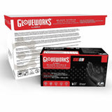 Gloveworks Powder-Free Industrial RDT Nitrile Gloves, 6 mil Thickness x 18.26" Glove Length, Black (AMXGWBN48100CT) Case of 1000