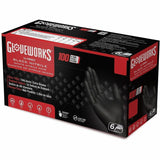 Gloveworks Powder-Free Industrial RDT Nitrile Gloves, 6 mil Thickness x 18.26" Glove Length, Black (AMXGWBN48100CT) Case of 1000