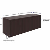 Lorell Essentials Wall-Mounted Hutches with Wood Doors, 17" x 48" x 15", Finish: Espresso, 3 Door(s) (LLR18280) Each