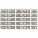 Smead ETS Color-Coded Year Labels, 1/2" x 5/64", Gray, 27, Paper, Laminated, 1/Pack (SMD67927) Each