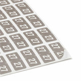 Smead ETS Color-Coded Year Labels, 1/2" x 5/64", Gray, 27, Paper, Laminated, 1/Pack (SMD67927) Each