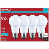 Satco 9.8W A19 LED Frosted Bulbs, 9.80 W, 60 W Incandescent Equivalent Wattage (SDNS14362) 1 Pack