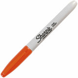 Sharpie Permanent Marker, Orange Ink, Round, Fine Marker Point, Alcohol Based, 12/Pack (SAN2229135) Pack of 12