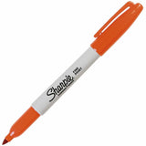 Sharpie Permanent Marker, Orange Ink, Round, Fine Marker Point, Alcohol Based, 12/Pack (SAN2229135) Pack of 12