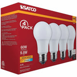 Satco 9.8W A19 LED Frosted Bulbs, 9.80 W, 60 W Incandescent Equivalent Wattage (SDNS14353) 1 Pack