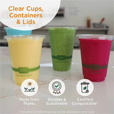 World Centric Compostable Clear Straw Lids (WORCPLCS12PR) Case of 1000