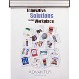 Advantus Grip-A-Strip Display Rails, 1.5" x 9", Satin Aluminum (AVT1500) Each