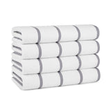 Hospeco® Las Rayas Beach Towel 30x60 Light Grey, 24/Case (HOSBT-HS3060-15LG-CS) Case of 24