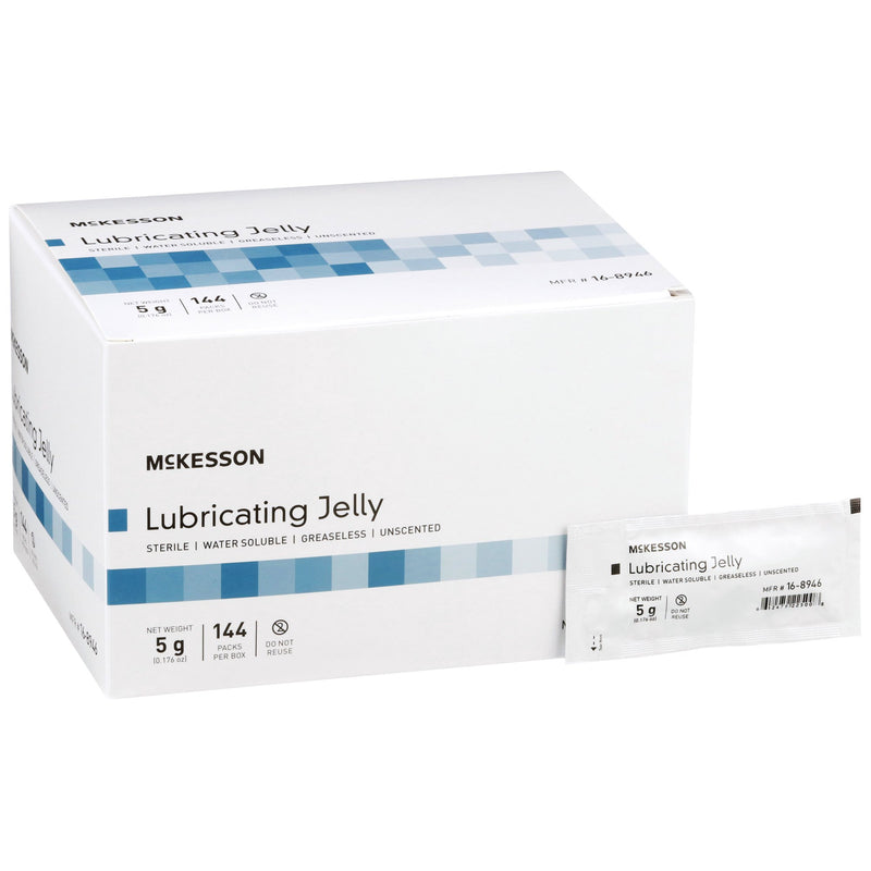 McKesson Lubricating Jelly 5 Gram Individual Packet Sterile (1066699_EA) 1/EA
