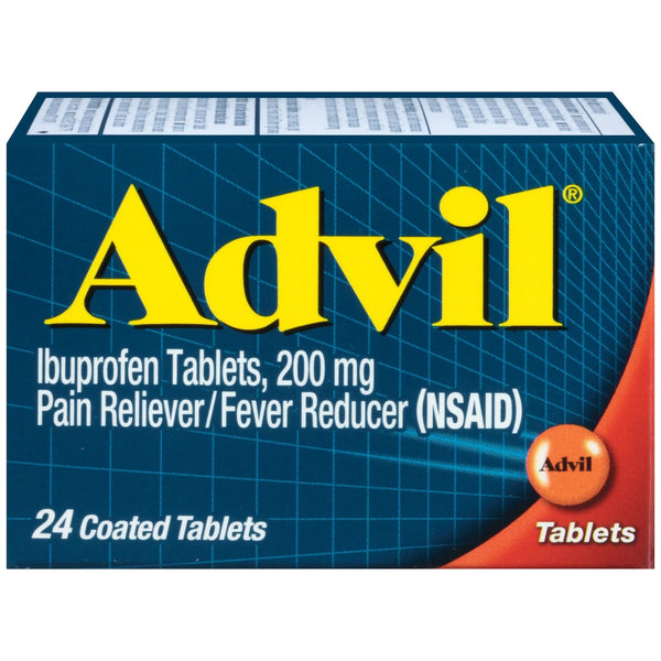Advil® Pain Relief 200 mg Strength Ibuprofen Tablet 24 per Box (498677_BT) 1/BT