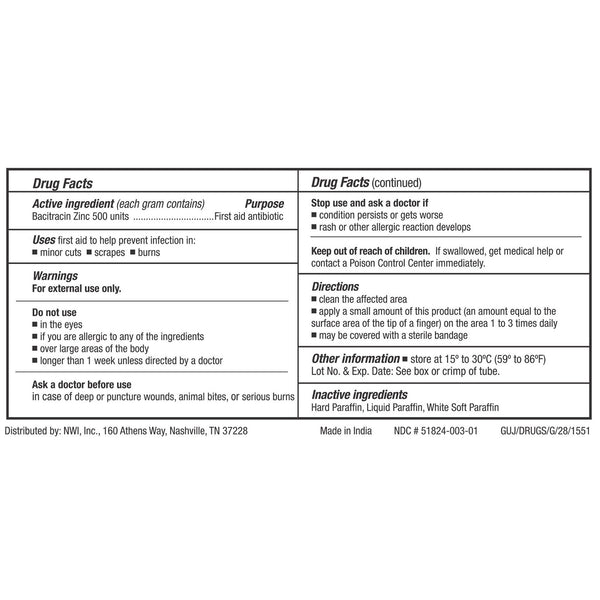 CareALL® First Aid Antibiotic Bacitracin Ointment 1 oz. Tube (874273_BX) 24/BX