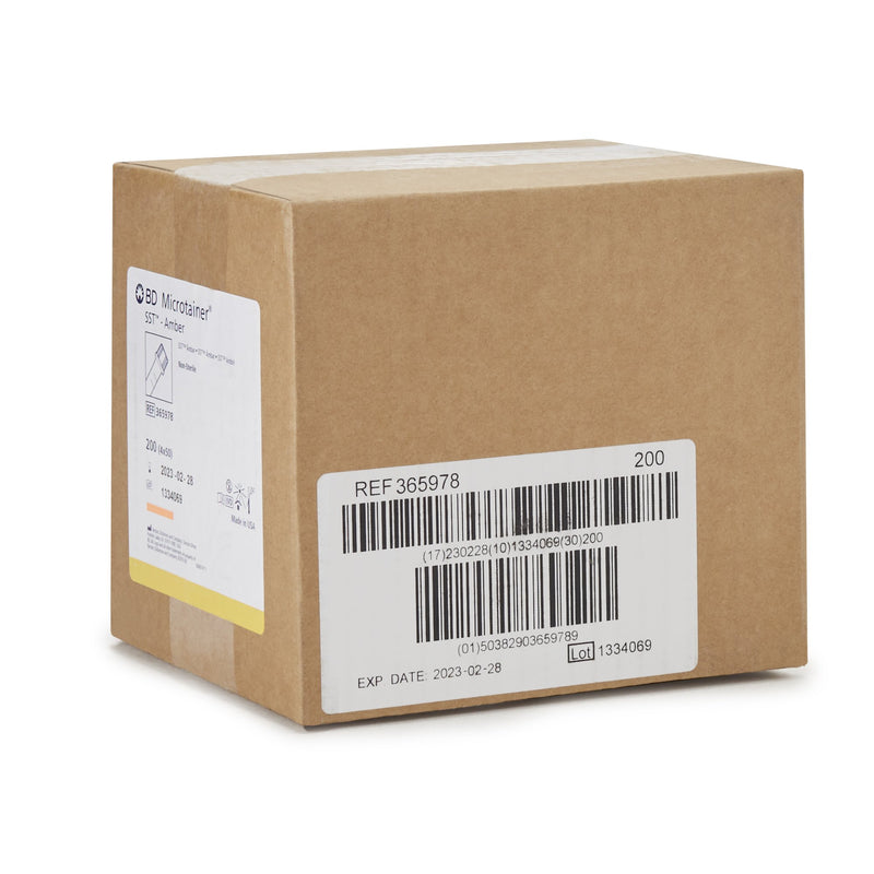 BD Microtainer® SST™ Capillary Blood Collection Tube Clot Activator / Separator Gel Additive 400 µL to 600 µL BD Microgard™ Closure Plastic Tube (419302_CS) 200/CS
