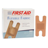 American® White Cross Adhesive Strip 1-1/2 X 3 Inch Fabric Knuckle Tan Sterile (161545_BX) 100/BX
