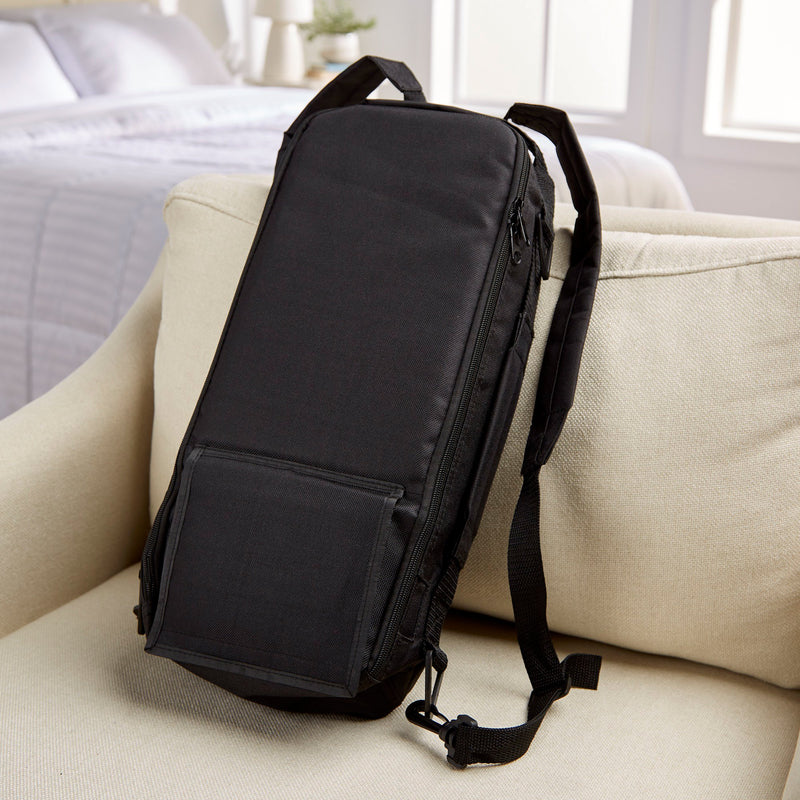 McKesson Feeding Pump Backpack 2 X 8 X 18 Inch, Black, Pump Pocket, Outside View Window, Solution Wrap, Support Straps (1138437_EA) 1/EA