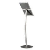 MT Displays Curved Sign Holder 11" x 17" Poster Size Silver, Landscape & Portrait position (UCUMBN0517X2000) Each