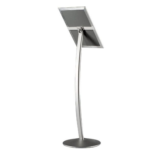 MT Displays Curved Sign Holder 11" x 17" Poster Size Silver, Landscape & Portrait position (UCUMBN0517X2000) Each
