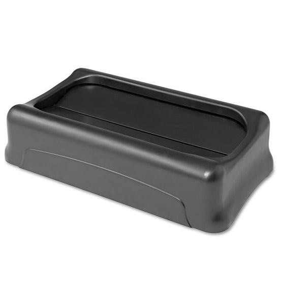 Rubbermaid® Commercial Swing Top Lid for Slim Jim Waste Containers, 11.38w x 20.5d x 5h, Black (RCP267360BK)