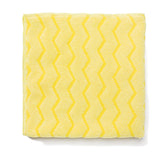 Rubbermaid® Commercial Reusable Cleaning Cloths, Microfiber, 16 x 16, Yellow, 12/Carton (RCPQ610)
